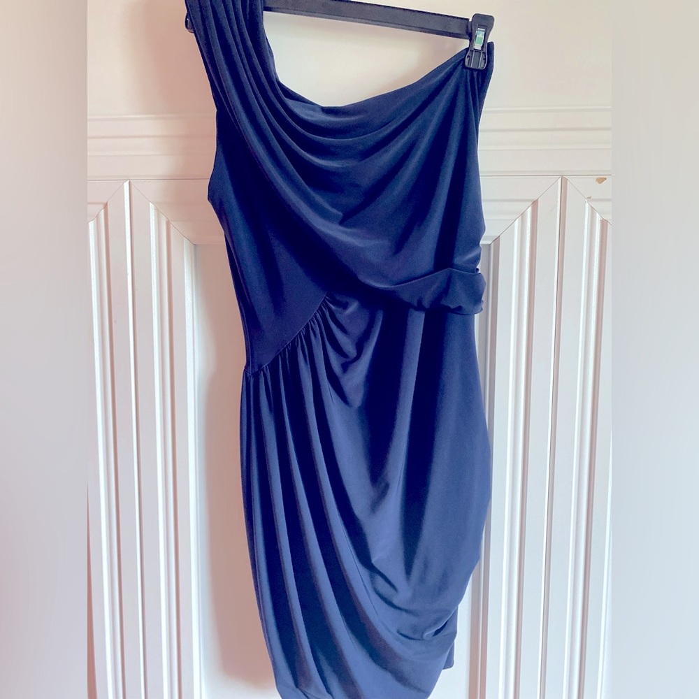 COPY - Off shoulder Cocktail Dress ❤️ in Deep Blue
